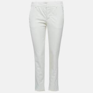 Zadig & Voltaire White Cotton Prune Frange Pants S