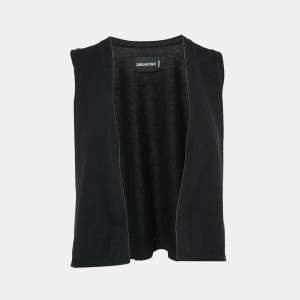 Zadig & Voltaire Black Wings Studded Cashmere Sleeveless Dublin Cardigan S