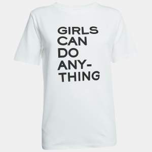 Zadig & Voltaire White Printed Cotton Bella T-Shirt S