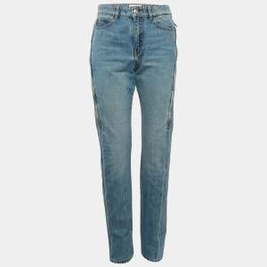 Zadig & Voltaire Blue Eria Denim Zip Detail Jeans M Waist 32"