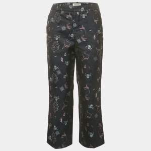 Zadig & Voltaire Navy Blue Tattoo Posh Jacquard Trousers M