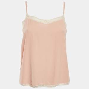 Zadig & Voltaire Pink Silk Lace Trimmed Camisole S