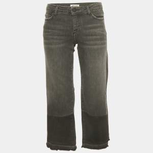 Pre Owned Zadig & Voltaire Grey Washed Denim Bay Gris Jeans M/Waist 28"