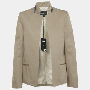 Pre Owned Zadig & Voltaire Beige Gabardine Open Front Volly Jacket M