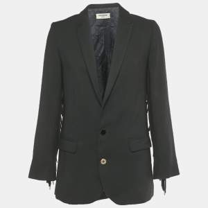 Pre Owned Zadig & Voltaire Deluxe Black Viva Frange Blazer S