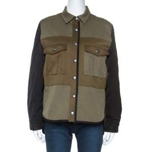 Zadig and Voltaire Green Cotton Timber Patch Jacket M