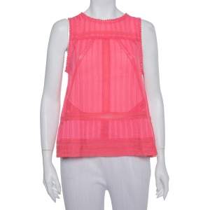 Zadig and Voltaire Pink Cotton Sleeveless Tank Top S