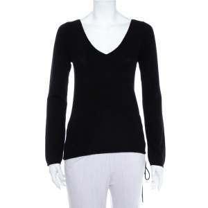 Zadig&Voltaire Black Cashmere Butterfly Jacquard Detail Sweater XS