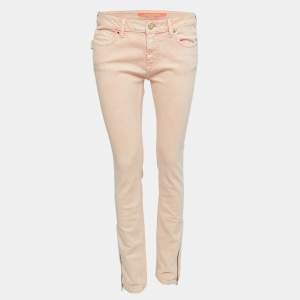Zadig and Voltaire Light Orange Washed Denim Skinny Eva Snow Jeans M