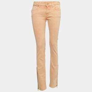 Zadig & Voltaire Light Orange Washed Denim Eva Snow Jeans M Waist 27"
