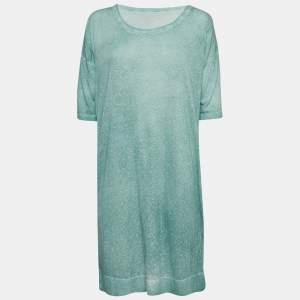 Zadig & Voltaire Mint Green Overdye Lace Knit Mini Dress S