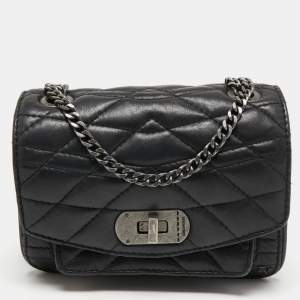 Zadig and Voltaire Black Quilted Leather Skinny Love Crossbody Bag