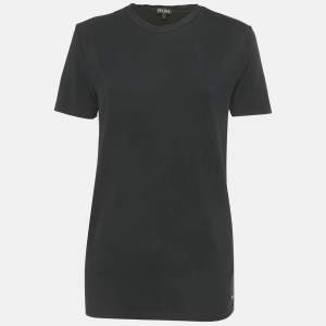 مملوكة مسبقًا Zegna Black Jersey Crewneck T-Shirt L