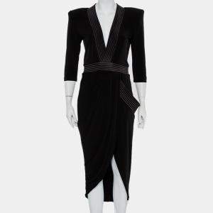 Zhivago Black Jersey Padded Shoulder Eye Of Horus Gown L