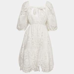 Zimmermann White Vacay Lace Mini Dress L