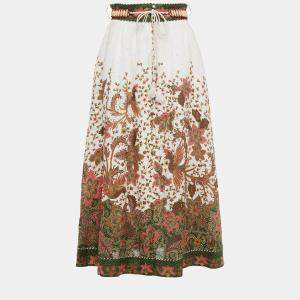 Pre Owned Zimmermann Cotton Midi Skirt 3