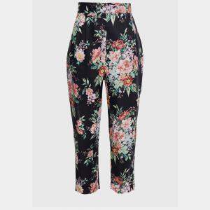 Zimmermann Black Floral Linen Tapered Pants S
