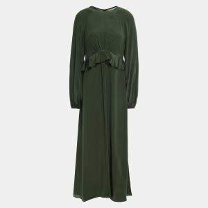 Pre Owned Zimmermann Green Silk Dress M