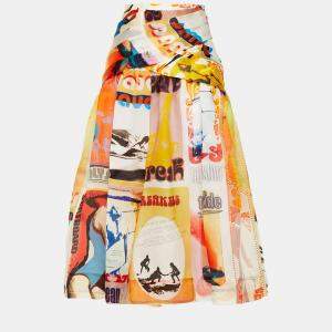 Zimmermann Multicolor Printed Silk Midi Skirt M (1)