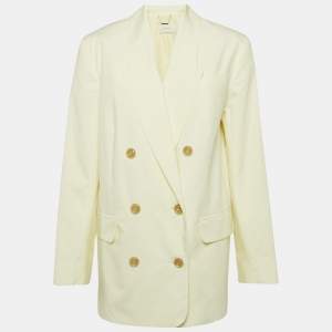 Zimmermann Yellow Cotton Double Breasted Blazer S