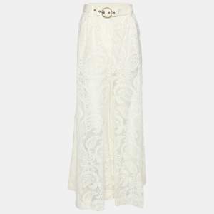 Zimmermann White Lace Wonderland Wide Leg Pants XS