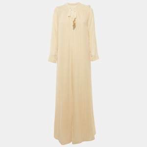 Zimmermann Cream Velvet Maxi Dress S