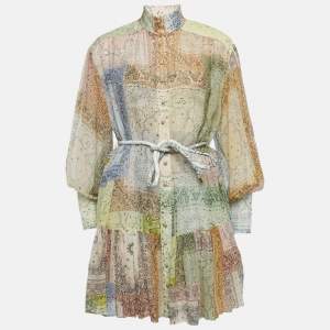 Pre Owned Zimmermann Multicolor Bandana Print Cotton Mini Dress M