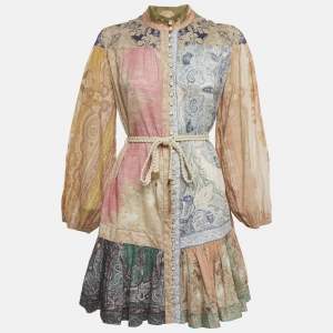 Pre Owned Zimmermann Multicolour Paisley Print Cotton Anneke Mini Dress M