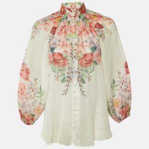 مملوكة مسبقًا بلوزة زيمرمان راميه مزهرة معينة عاجي مقاس ميديم (متوسط)