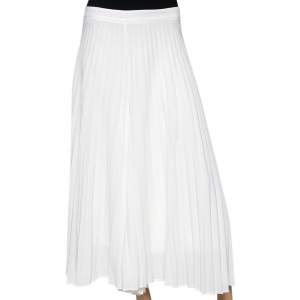 Zimmermann Off White Crepe Pleated Cropped Palazzo Pants S