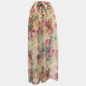 Zimmermann Multicolor Printed Silk Chiffon Palazzo Pants M