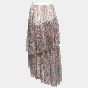 Zimmermann Multicolor Paisley Printed Silk Asymmetrical Skirt M