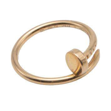Pre Owned Cartier Juste un Clou Rose Gold Ring Size 51