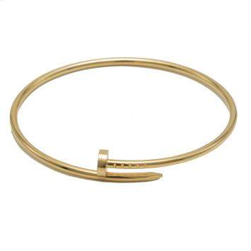 Pre Owned Cartier Juste Un Clou Yellow Gold Narrow Bracelet SIZE 18