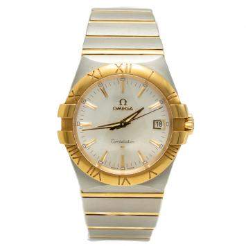 Pre Owned Omega Silver Dial Constellation Steel & Yellow Gold Watch 35MM