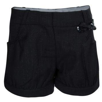 Pre Owned Baby Dior Black Sequinned Bow Detail Shorts 8 Yrs