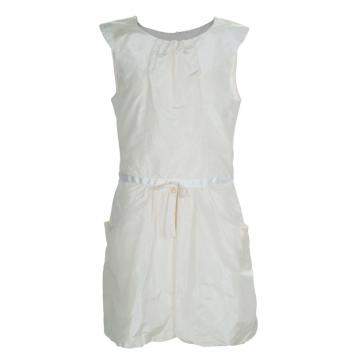 Pre Owned Baby Dior Cream Silk Pocket Detail Sleeveless Dress 10 Yrs