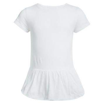 Pre Owned Burberry Children White Cotton Ruffle Bottom Tunic 7 Yrs