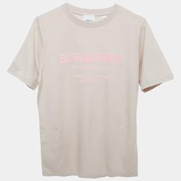 Pre Owned Burberry Children Dusty Rose Logo Applique Horseferry T-Shirt 14 Yrs 