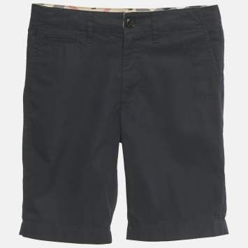 Pre Owned Burberry Children Navy Blue Cotton Shorts 10 Yrs
