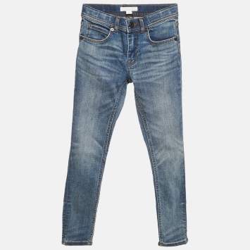 Pre Owned Burberry Children Blue Washed Denim Skinny Jeans 8 Yrs Waist 22"
