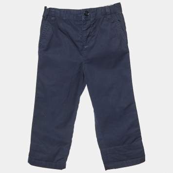 Pre Owned Burberry Children Black Cotton Pants 2 Yrs