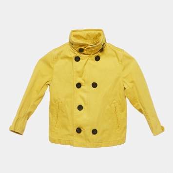 Burberry Children Yellow Cotton Button-Up Jacket 4 Yrs 