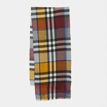 Pre Owned Burberry Children Multicolor Checks Wool Stole