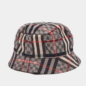 Burberry Kids Vintage Check Cotton Bucket Hat Size 46