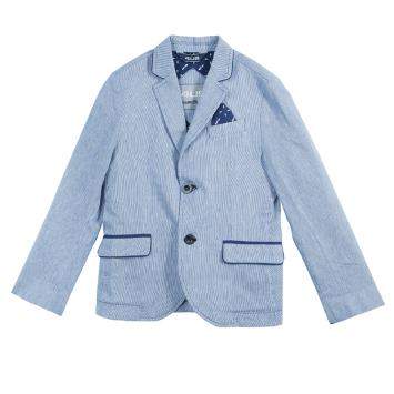 Pre Owned Cesare Paciotti Blue Pinstripe Blazer 8 Yrs 