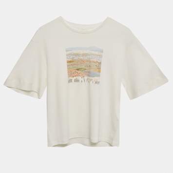 Pre Owned Chloe Kids White Printed Jersey T-Shirt 12 Yrs 