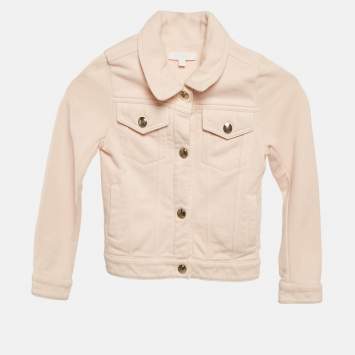 مملوكة مسبقًا Chloe Kids Pink Cotton Button Front Jacket 4Yrs
