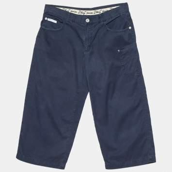 Pre Owned D&G Junior Navy Blue Cotton Capri Pants 14 Yrs