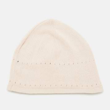 Pre Owned Baby Dior Beige Cotton Knit Beanie 